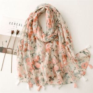 Female Floral Flower Scarf